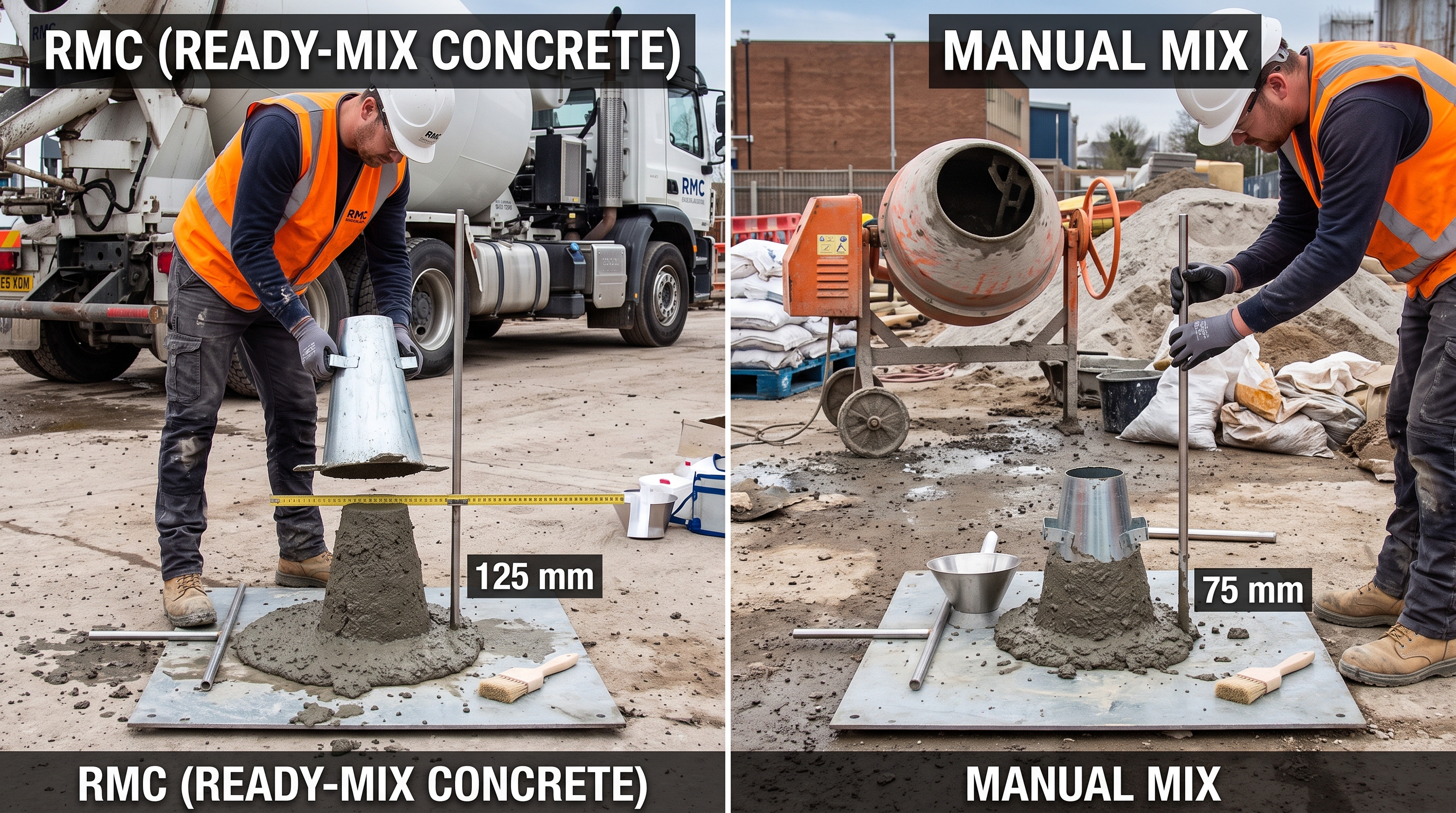 Water Cement Ratio Slump Test Impact